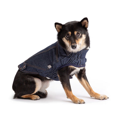 Sherpa Lined Denim Dog Jacket
