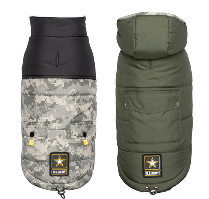 Army Green Dog Coat-Camouflage Dog Jacket